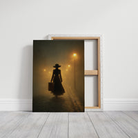 Mist Traveler Under Golden Lamps