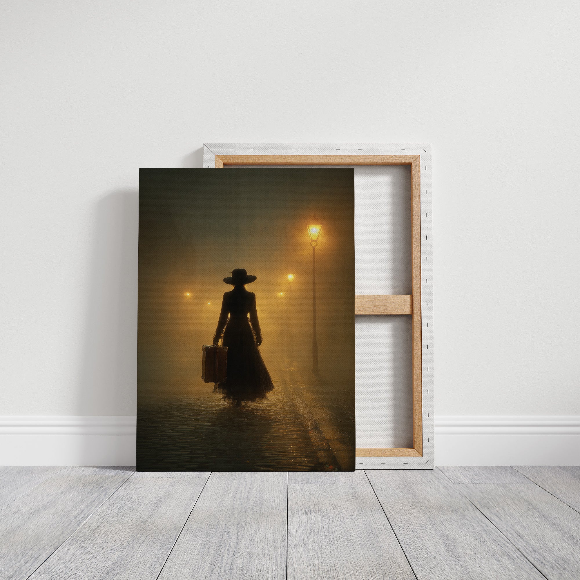 Mist Traveler Under Golden Lamps