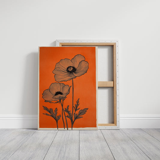 Poppies Draw Lines Against Sunset