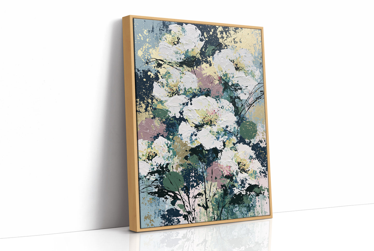White Peonies in Sage & Slate