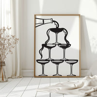 Champagne Towers Build Midnight Magic