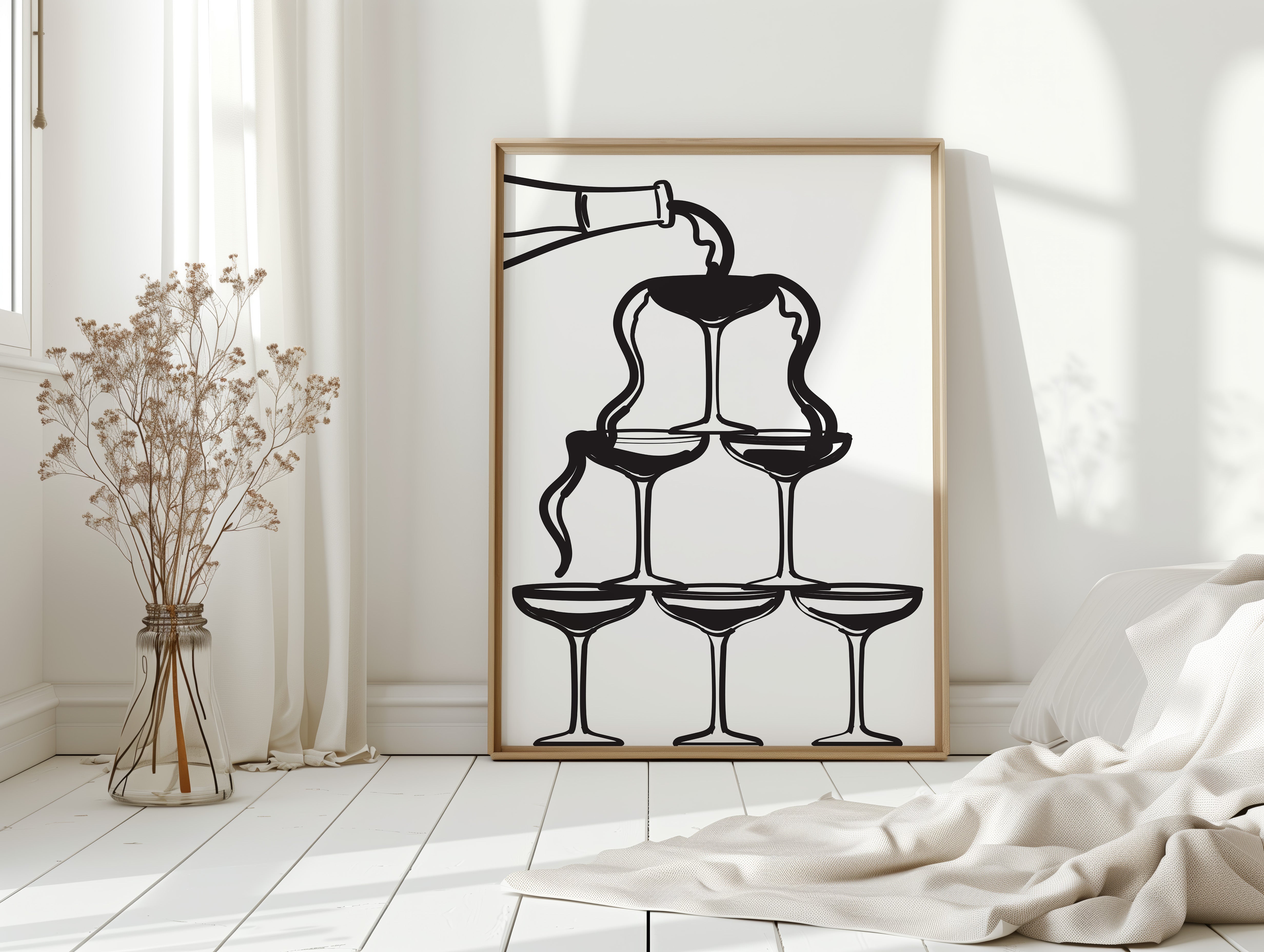 Champagne Towers Build Midnight Magic