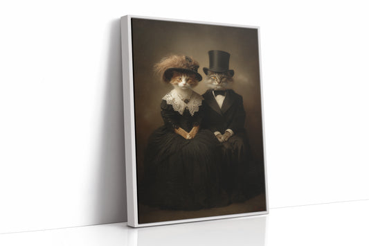 Feline Elegance in Vintage Attire