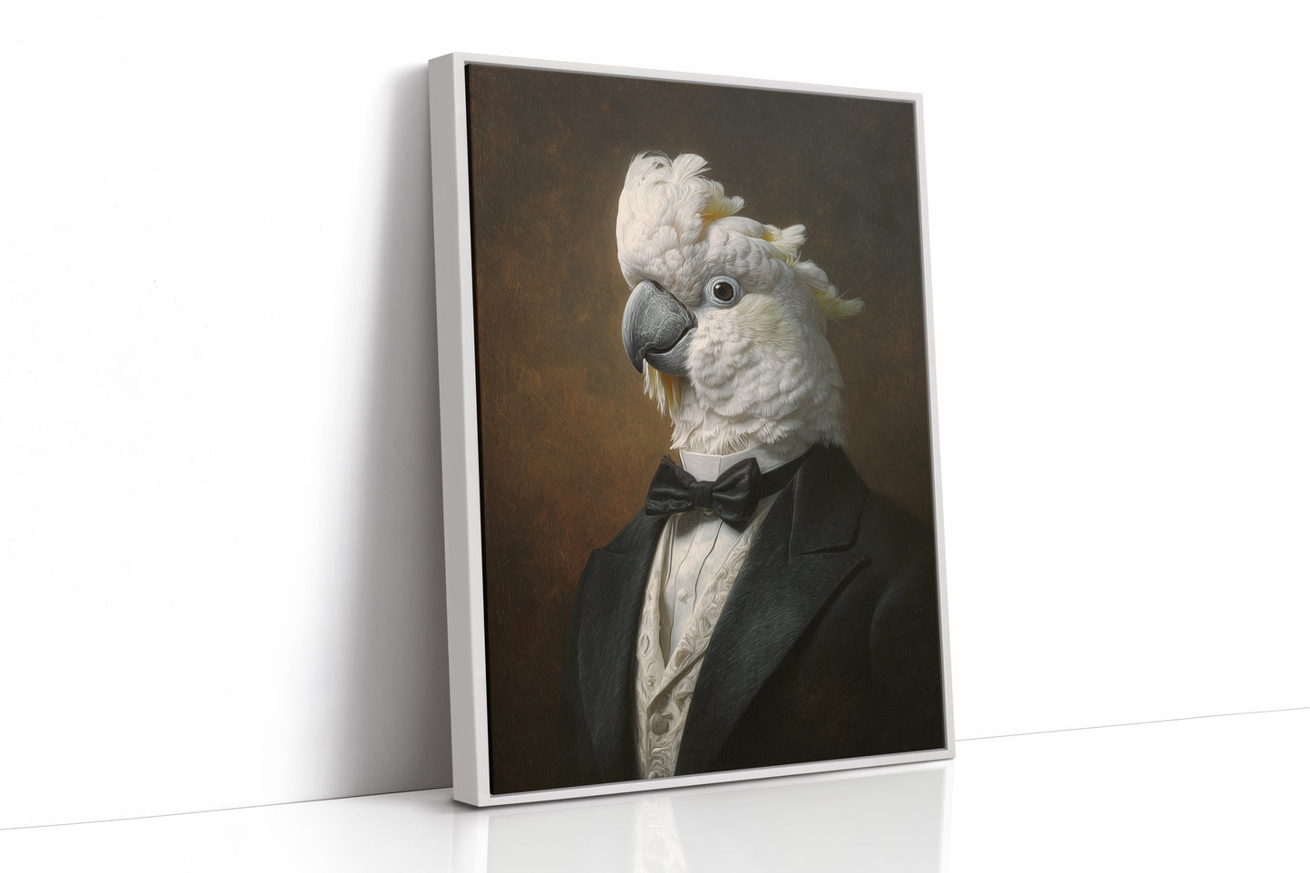 Dapper Cockatoo in Formal Attire