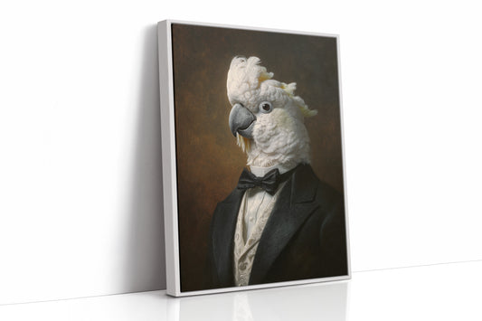 Dapper Cockatoo in Formal Attire