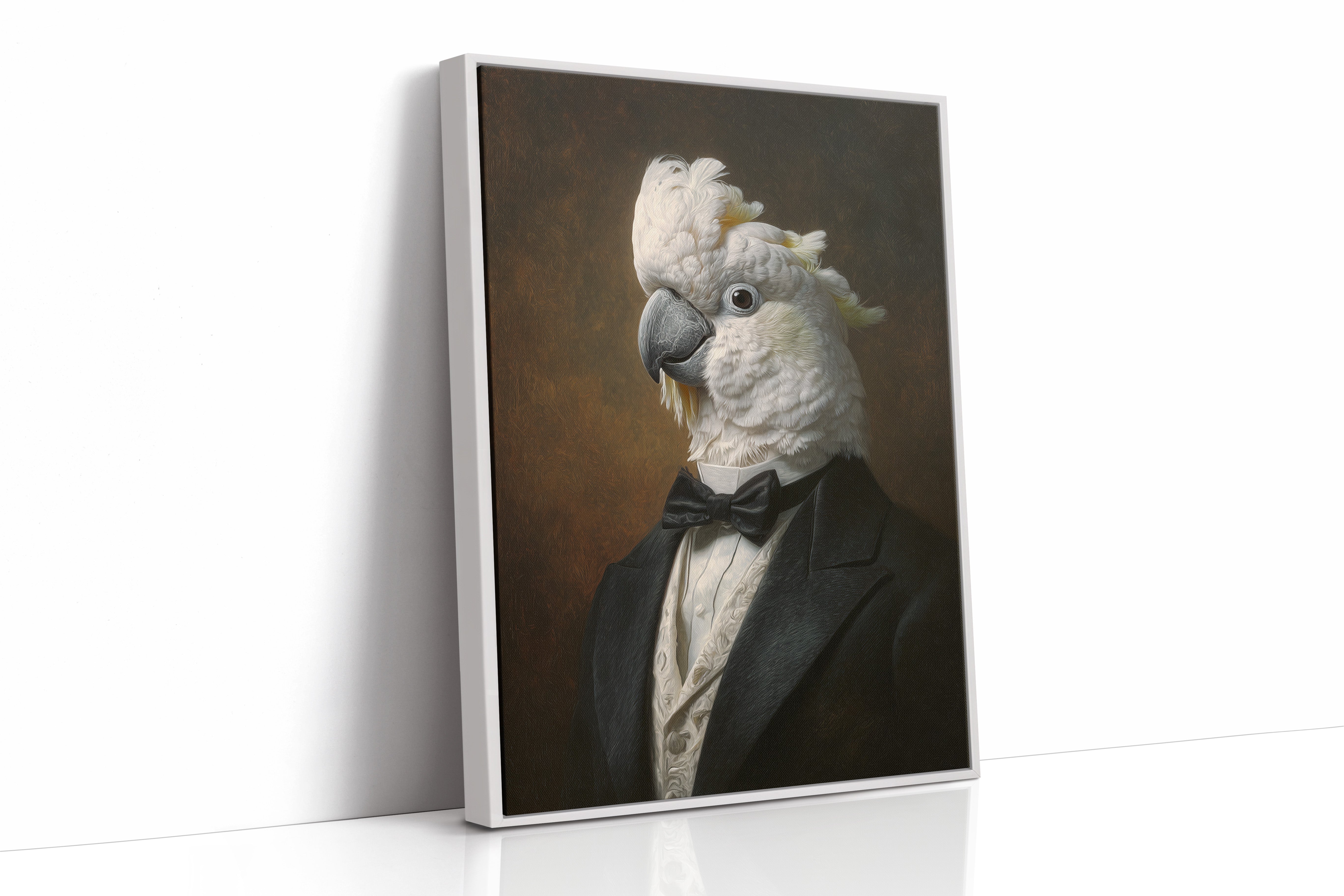 Dapper Cockatoo in Formal Attire