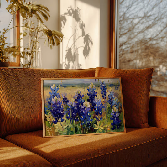 Bluebonnets Dance Under Prairie Light