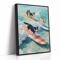 Surfboard Symphony: Canine Wave Riders