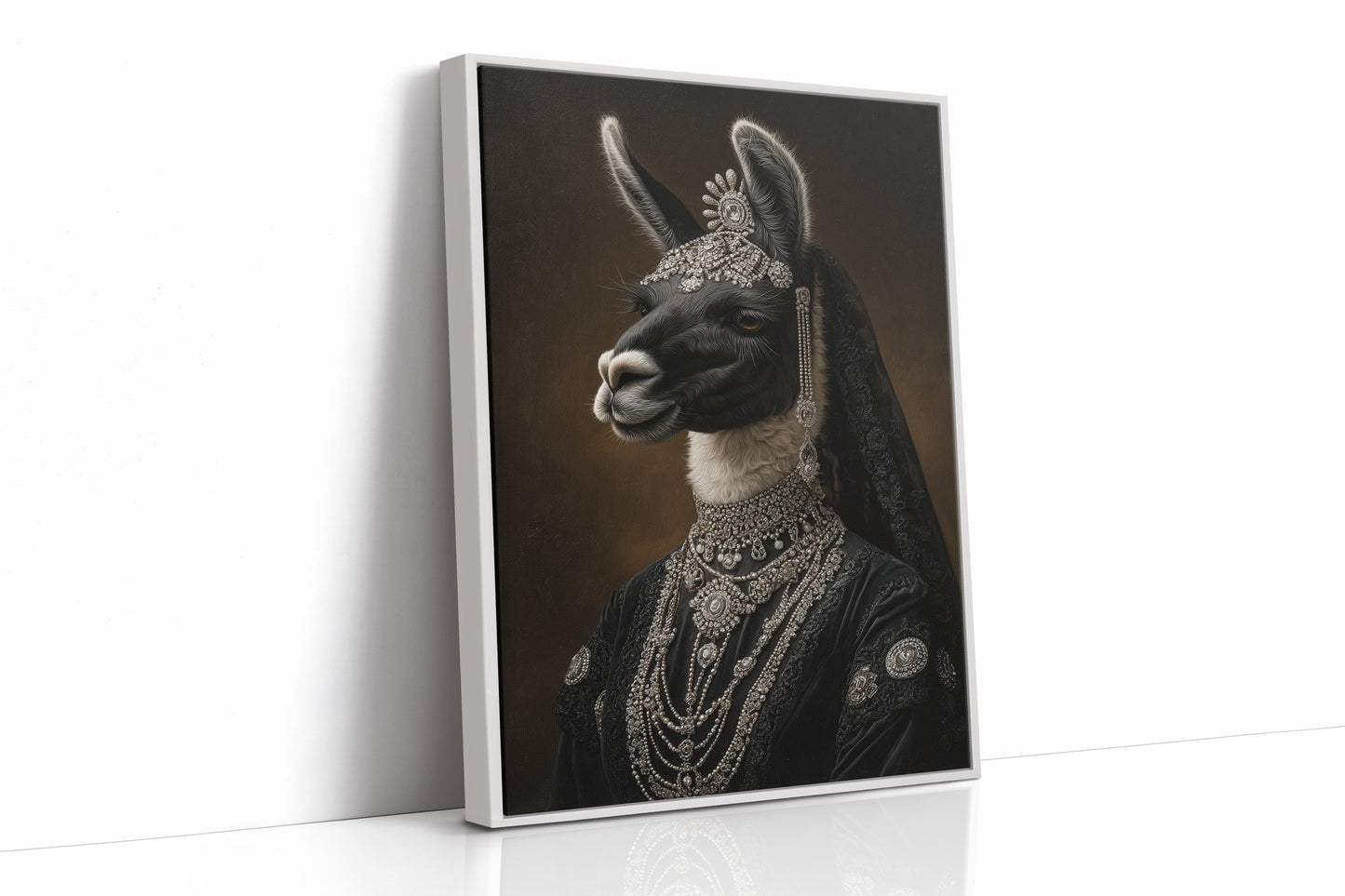 Regal Llama in Opulent Attire
