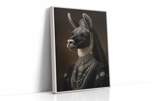 Regal Llama in Opulent Attire
