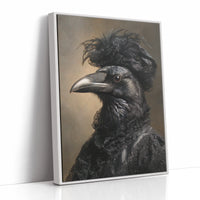 Elegantly Dressed Raven in Lace