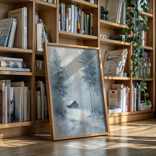 A Cabin Lost in Frosted Haze