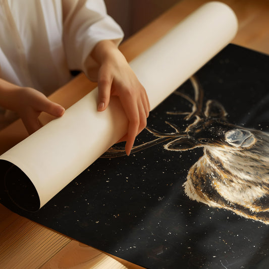 Reindeer Dreams Under Starlit Snow