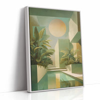 Palms Dance In Geometric Sunlight