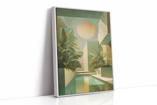 Palms Dance In Geometric Sunlight