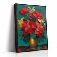 Poinsettias in Gold