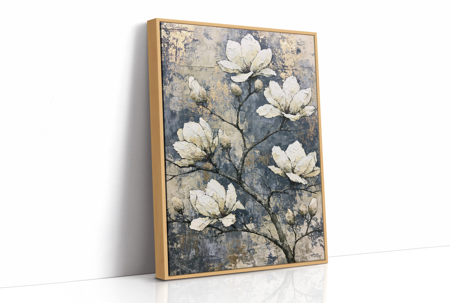 Magnolia Branch on Cracked Gold