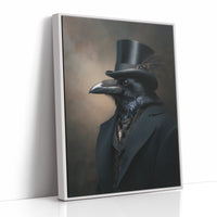 Dapper Raven in Formal Attire
