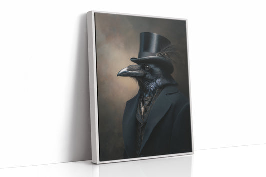 Dapper Raven in Formal Attire
