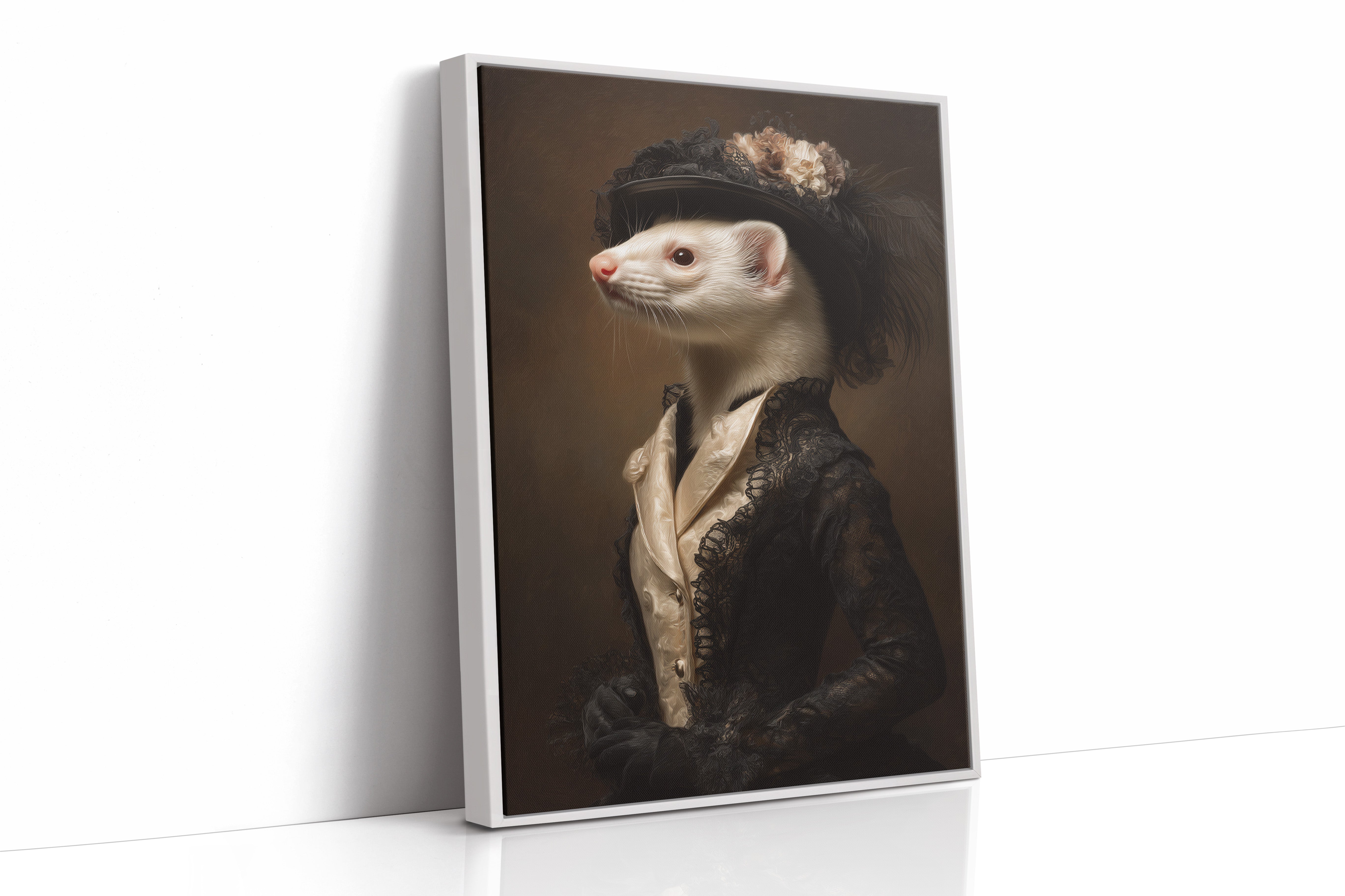 Dapper Ferret in Elegant Attire
