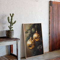 Golden Orbs of Winter's Embrace