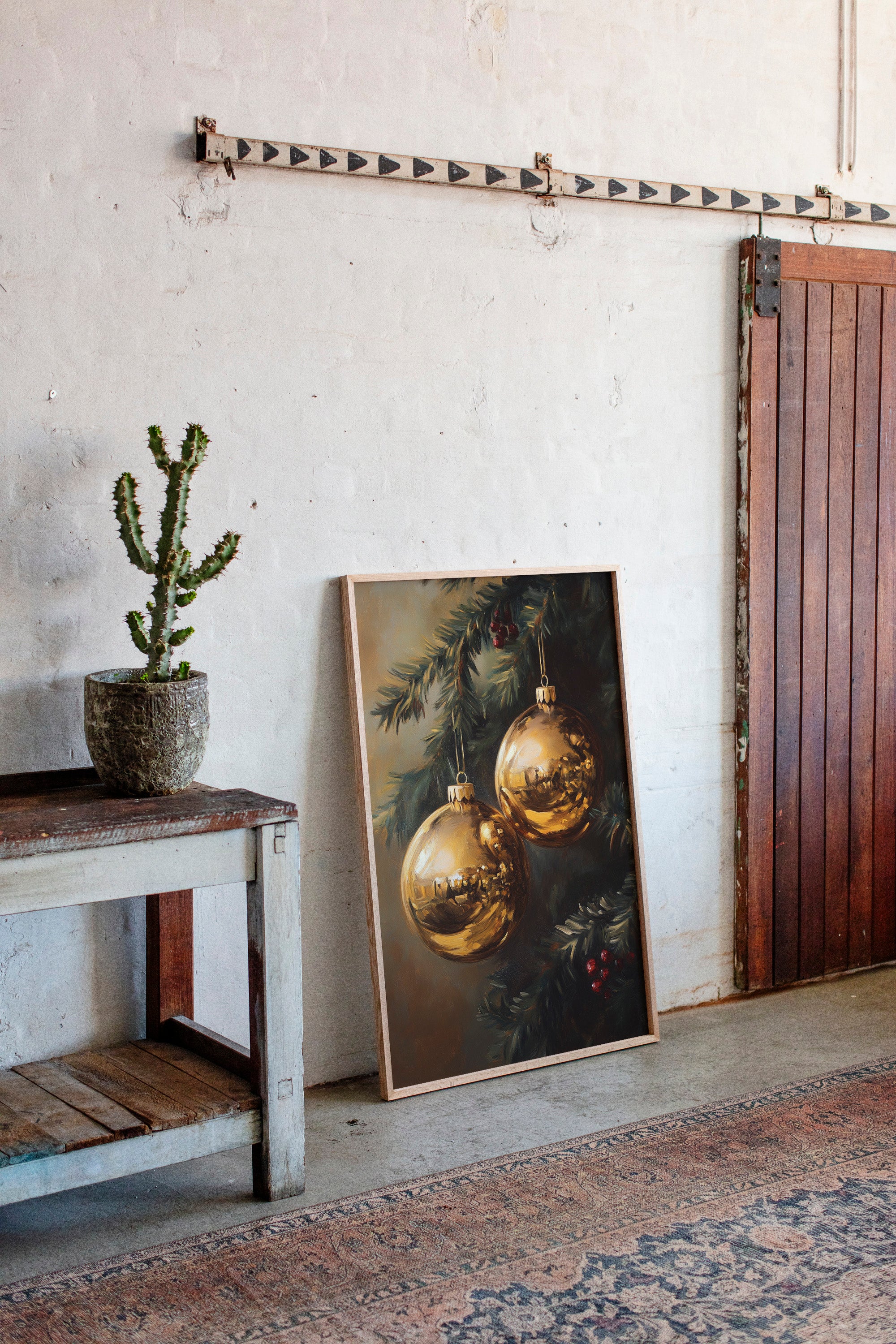 Golden Orbs of Winter's Embrace