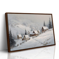 Snow Blankets Our Mountain Village Path