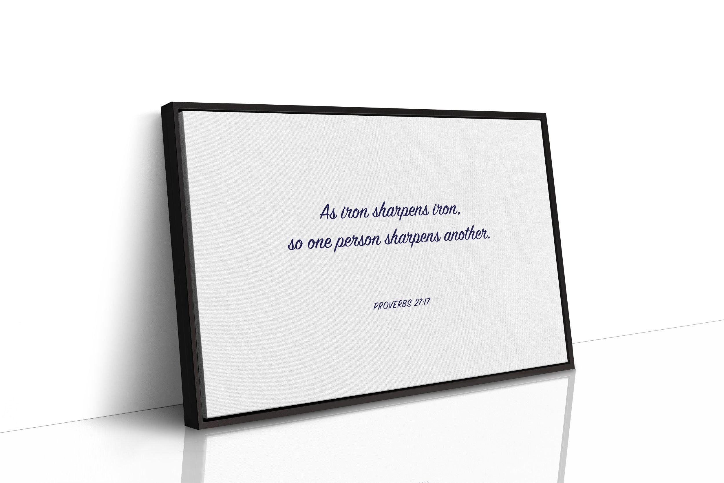 Iron Sharpens Iron Navy Script