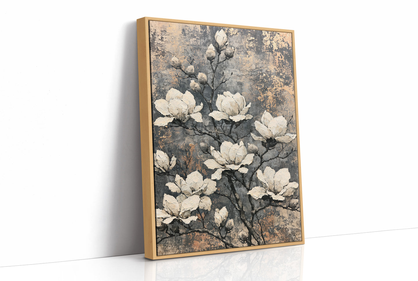 Magnolia Sprawl on Weathered Copper