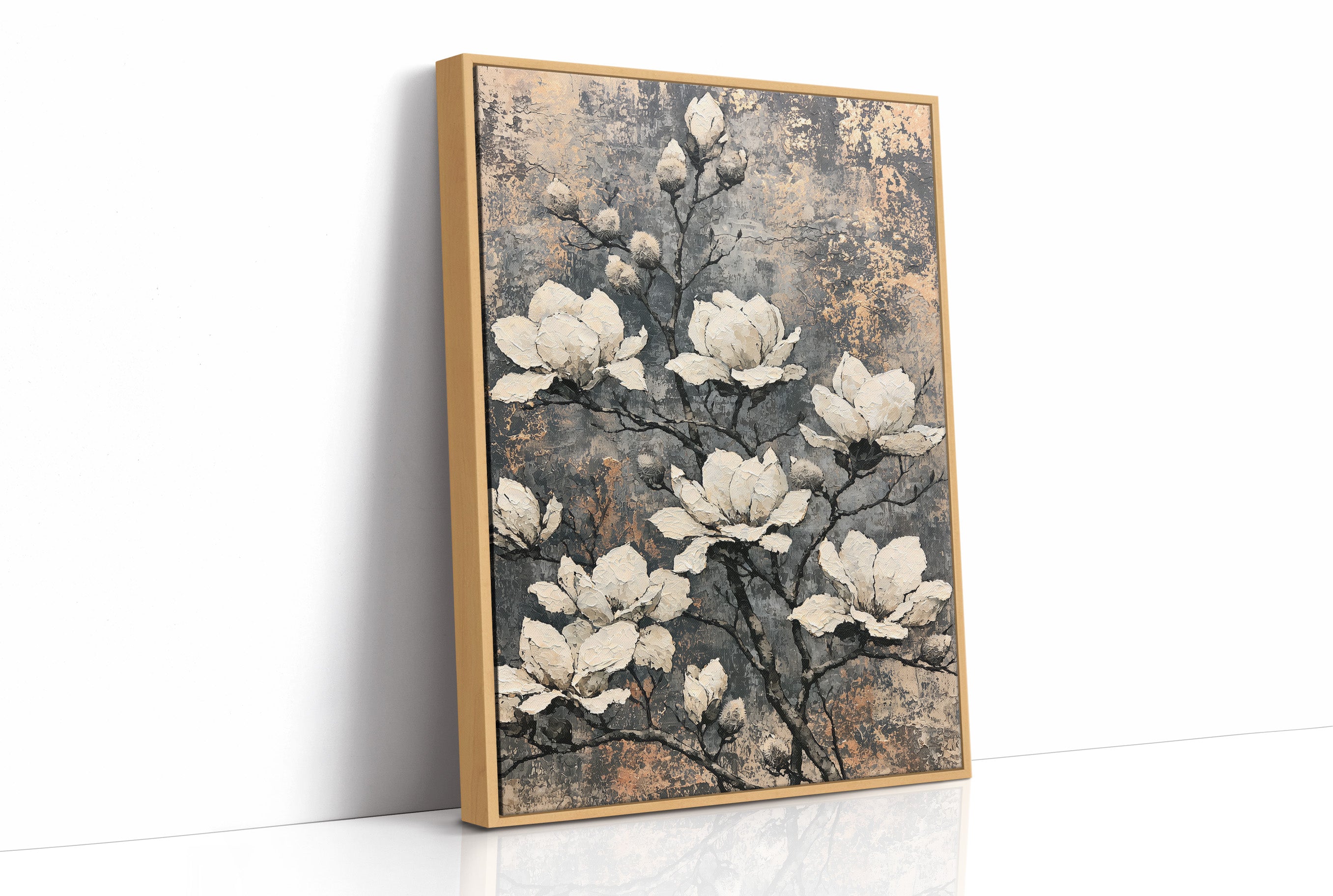 Magnolia Sprawl on Weathered Copper