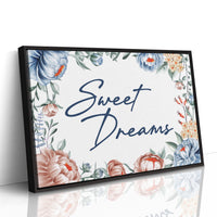 Sweet Dreams Floral Frame Print