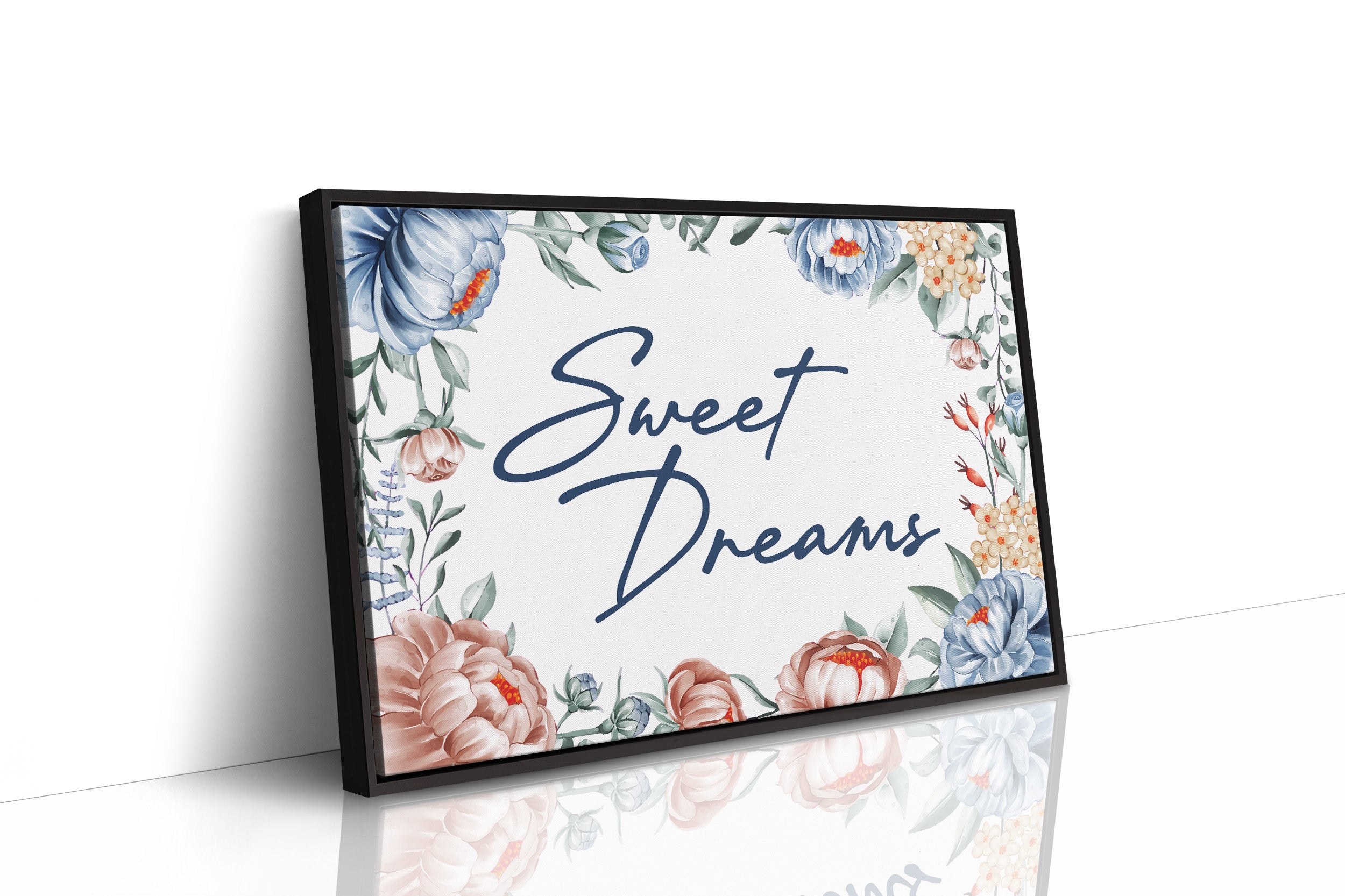 Sweet Dreams Floral Frame Print