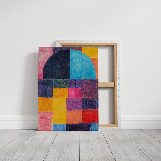 Colors Dance Through City Windows