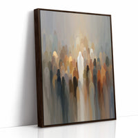 Figures Blurred By Morning Fog