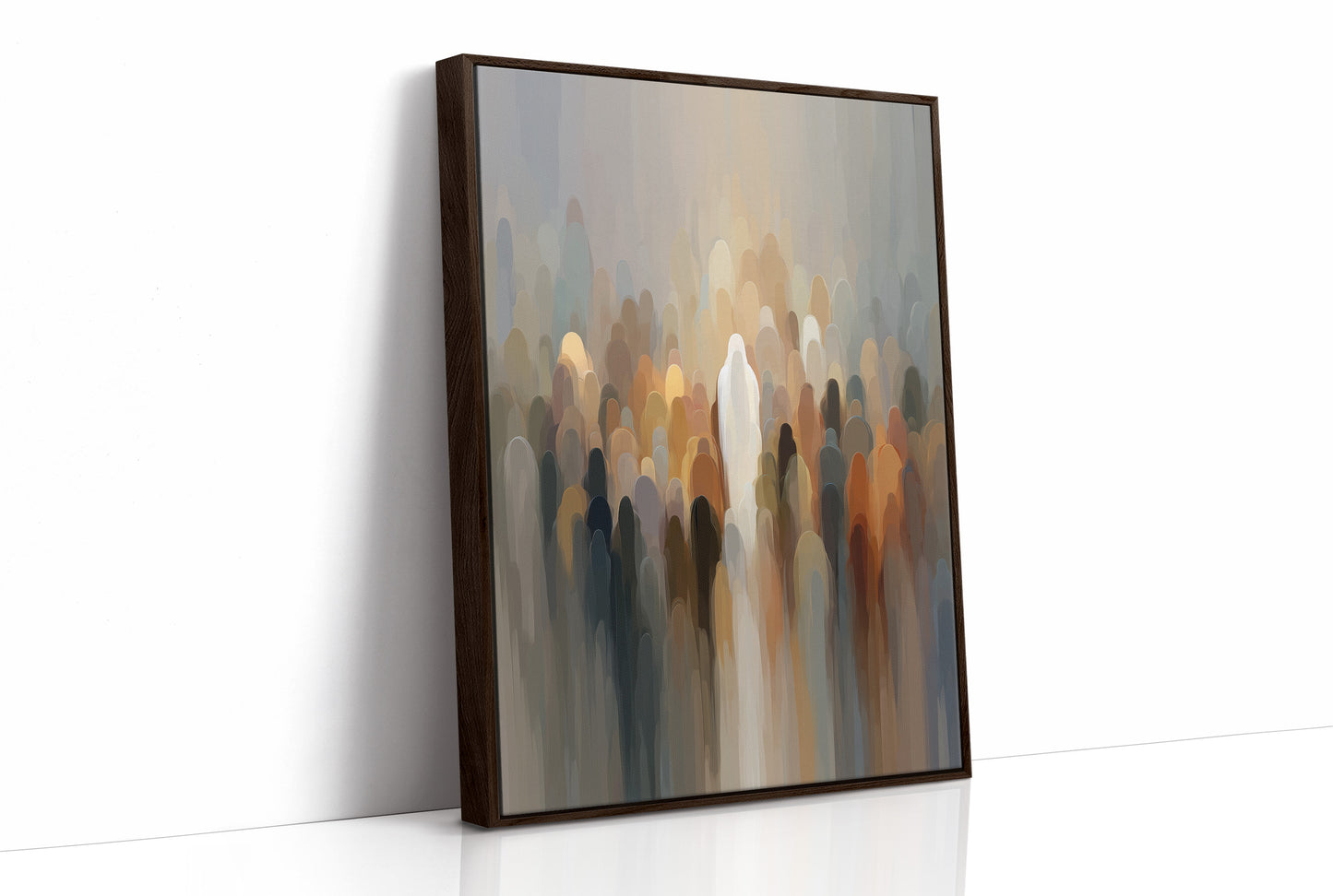 Figures Blurred By Morning Fog