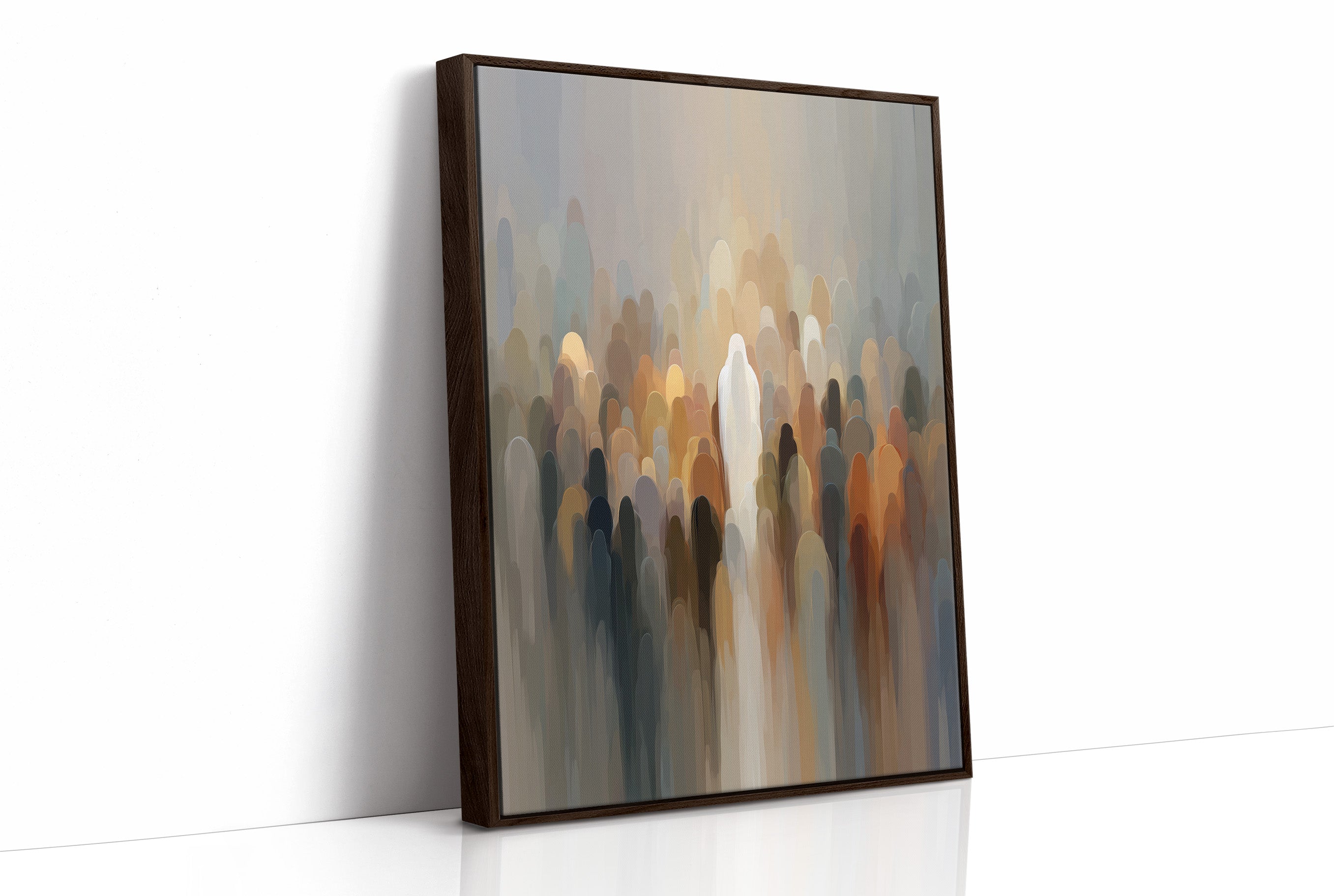 Figures Blurred By Morning Fog