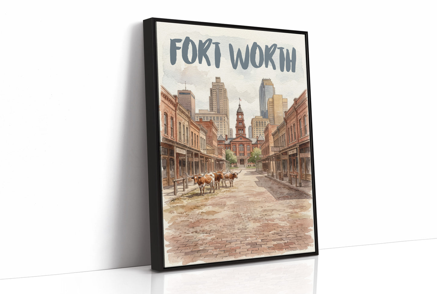 Fort Worth in Watercolor