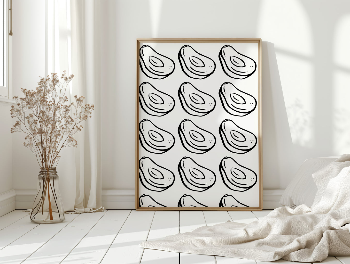 Avacado Dance In Black Lines