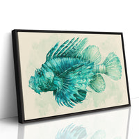 Lionfish in Turquoise Bloom
