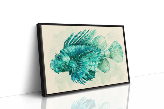 Lionfish in Turquoise Bloom