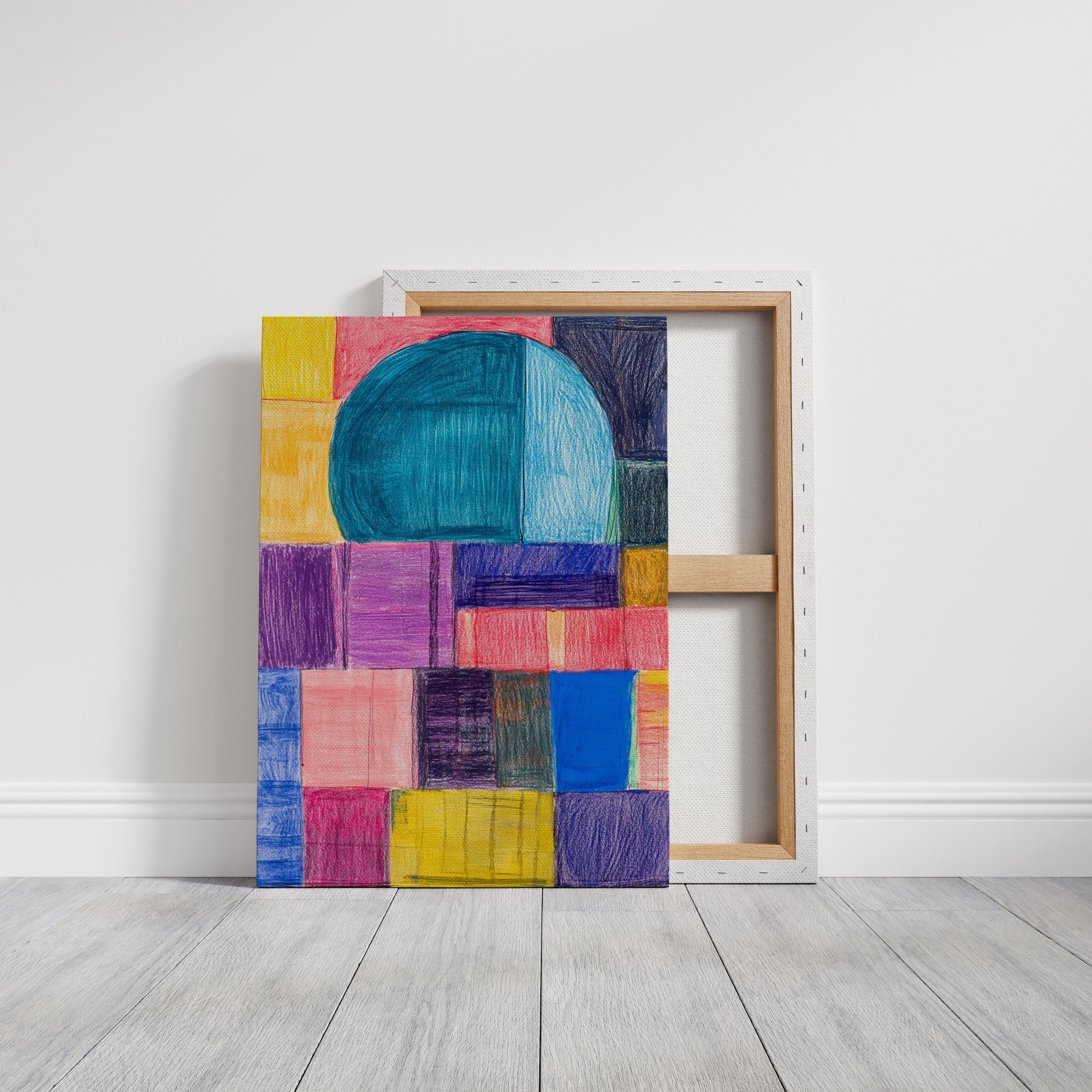 Moonrise Over Color Block City