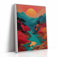 Crimson Rivers Meet Turquoise Mountains