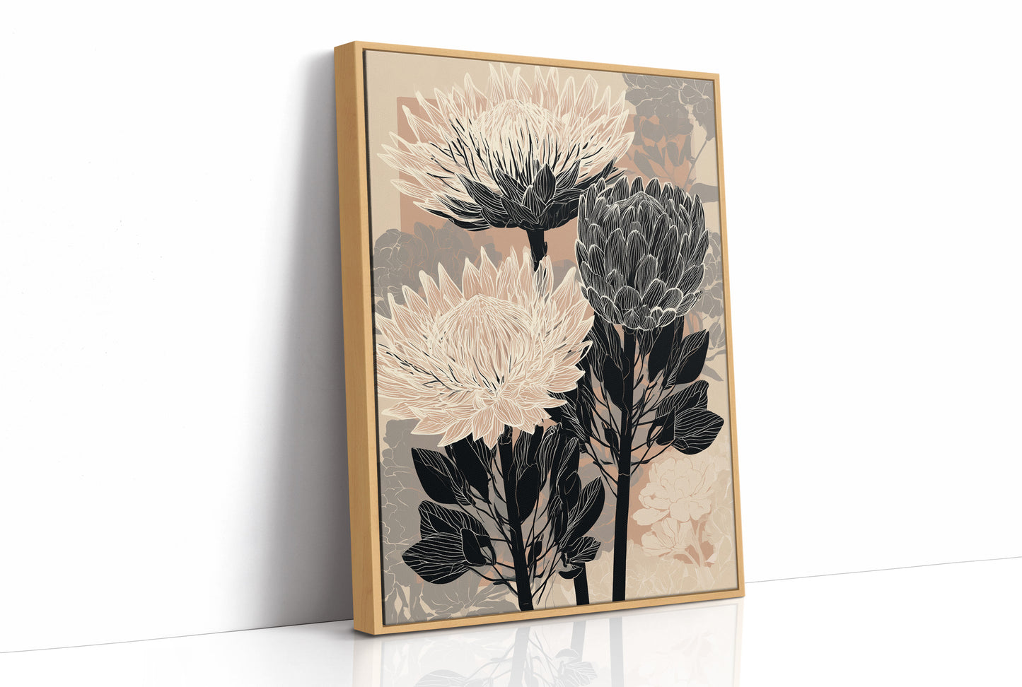 Protea in Ink and Blush