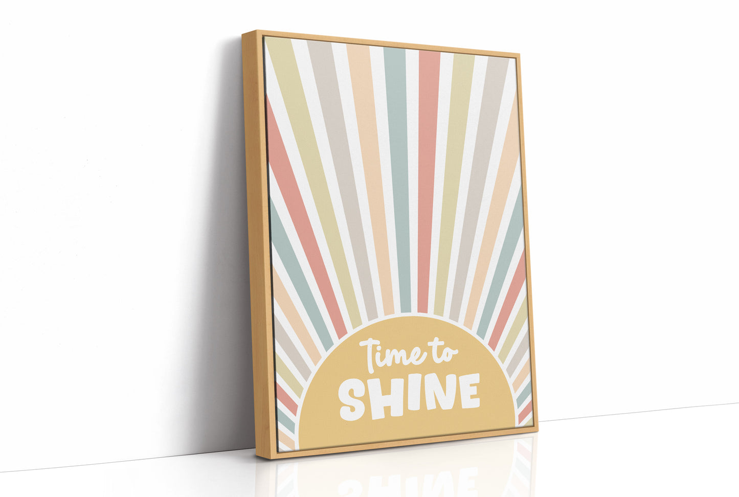 Time To Shine Retro Sunburst Print