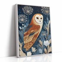 Barn Owl Amidst Ethereal Flora