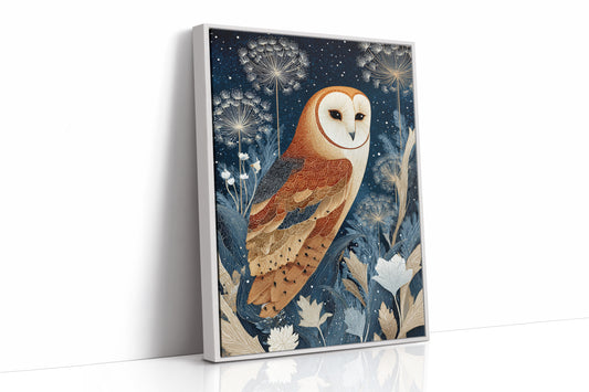 Barn Owl Amidst Ethereal Flora