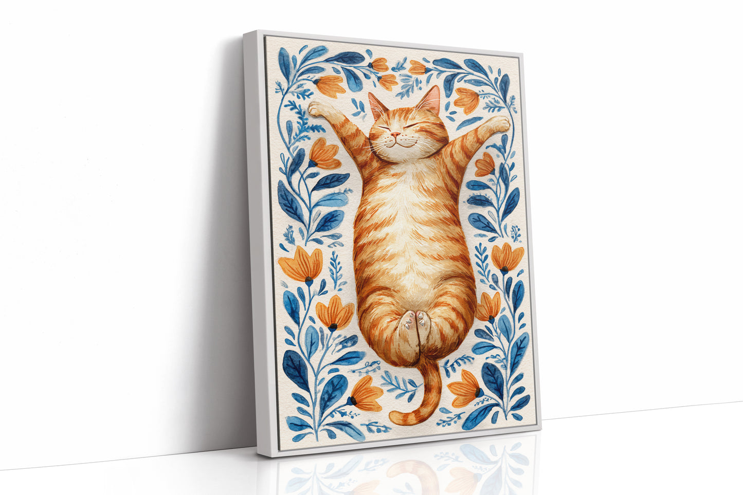 Sun-Kissed Paws and Floral Embrace