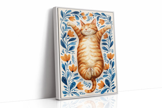 Sun-Kissed Paws and Floral Embrace