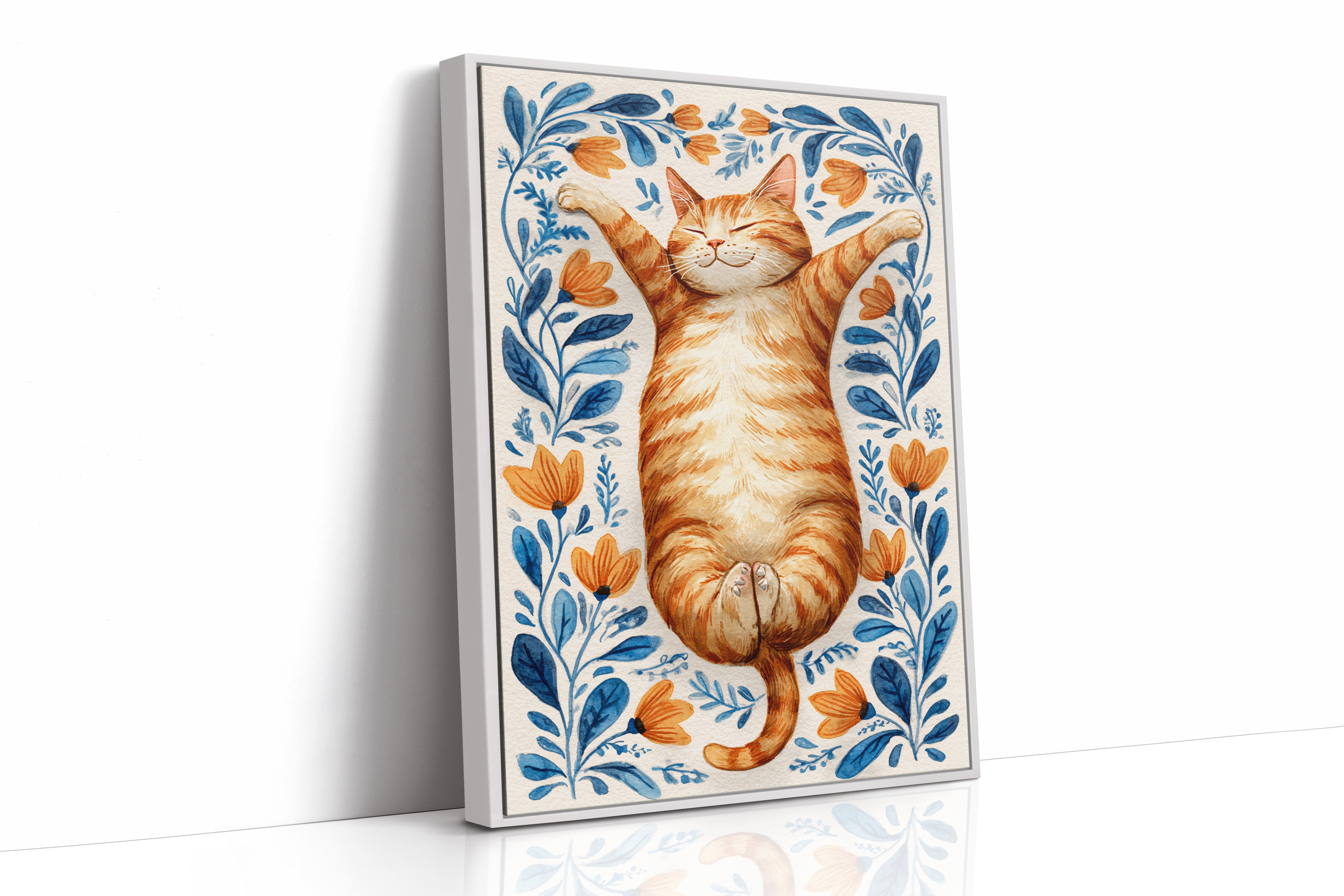 Sun-Kissed Paws and Floral Embrace
