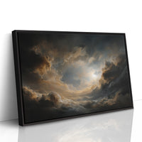 Borrowed Light Between Storm Clouds